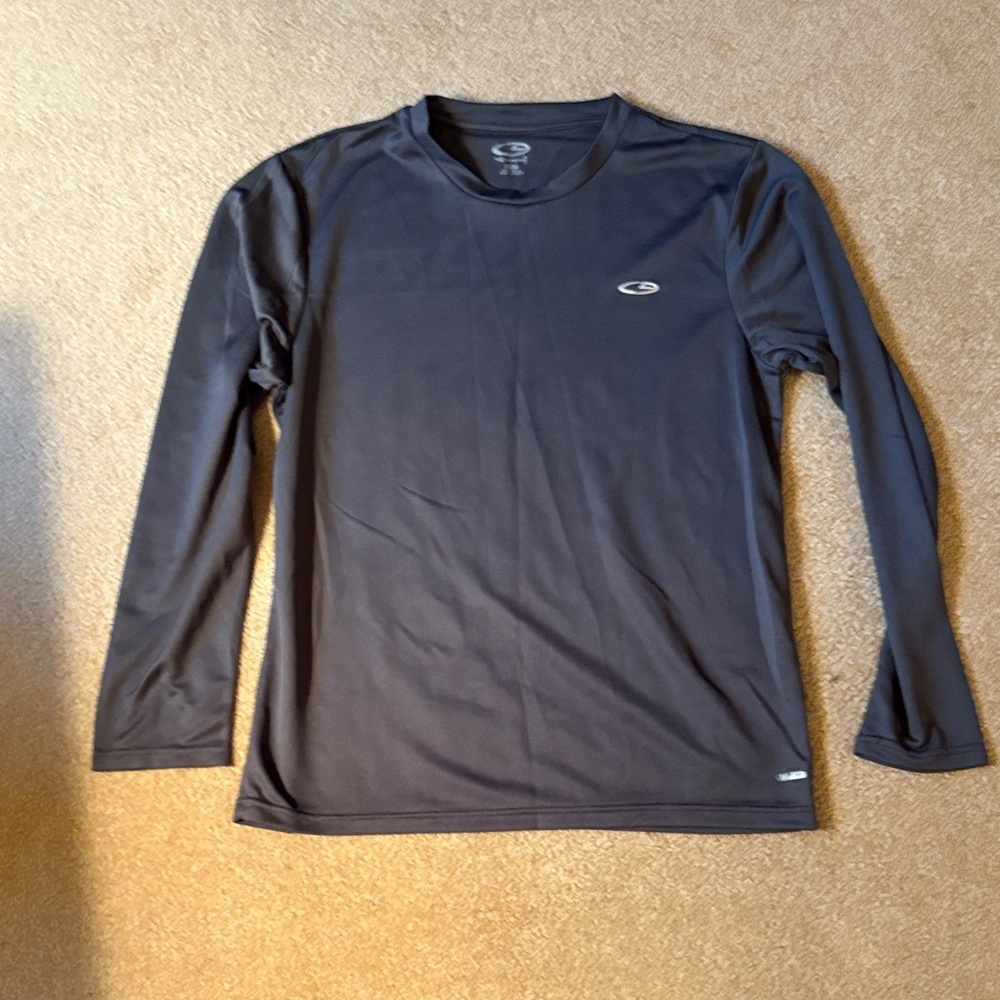 Champion Men's Charcoal Long Sleeve Shirt medium duo dry fit